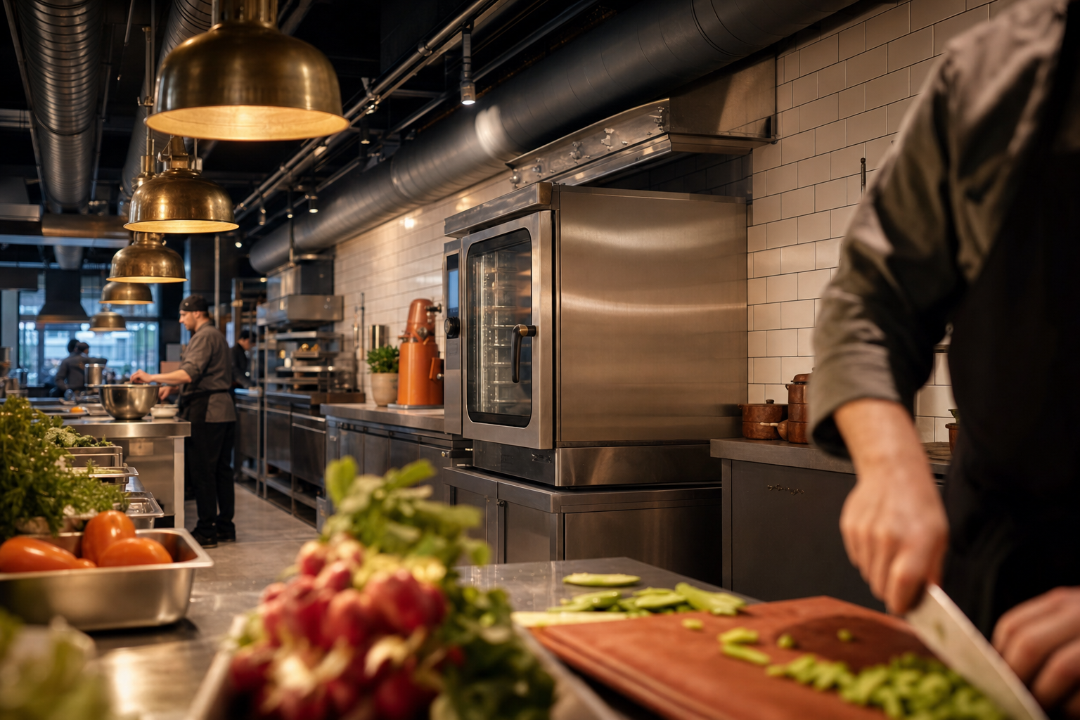 FoodBuildings Utrecht — productiekeuken aan de Zonnebaan met stoom en RVS-werkbladen